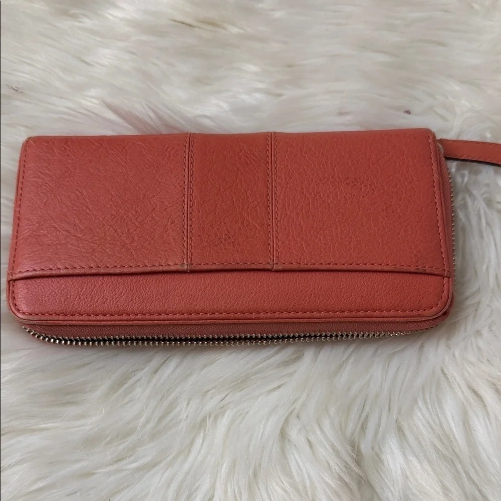 Coach Orange Leather Wallet